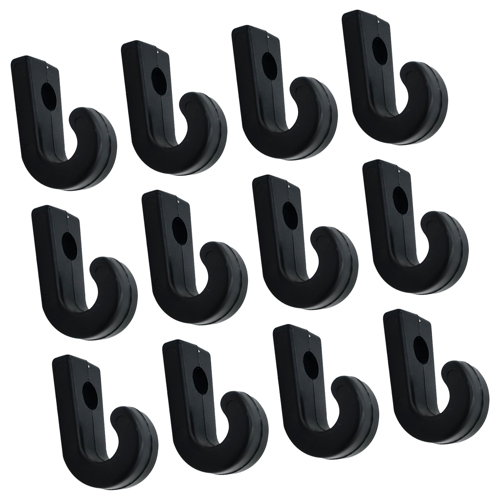CUNZJIA 12Pcs Kayak Lashing J Hook Bungee Cord Hook Kayak J Shape Tie Down Hooks Kayaks Accessories Enduring