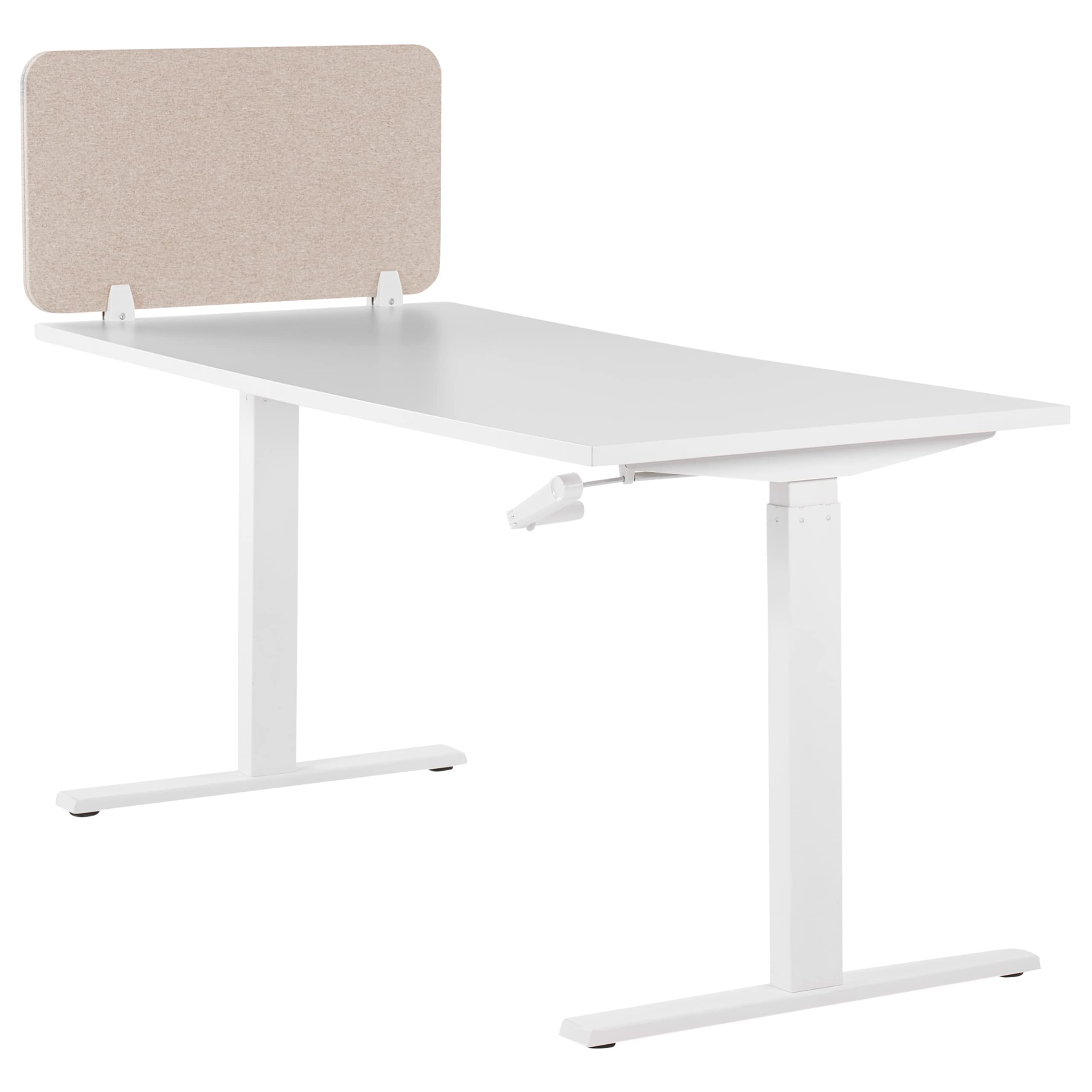 Schreibtisch Trennwand Akustik Polster beige 80 x 40 cm Schallschutz Wally