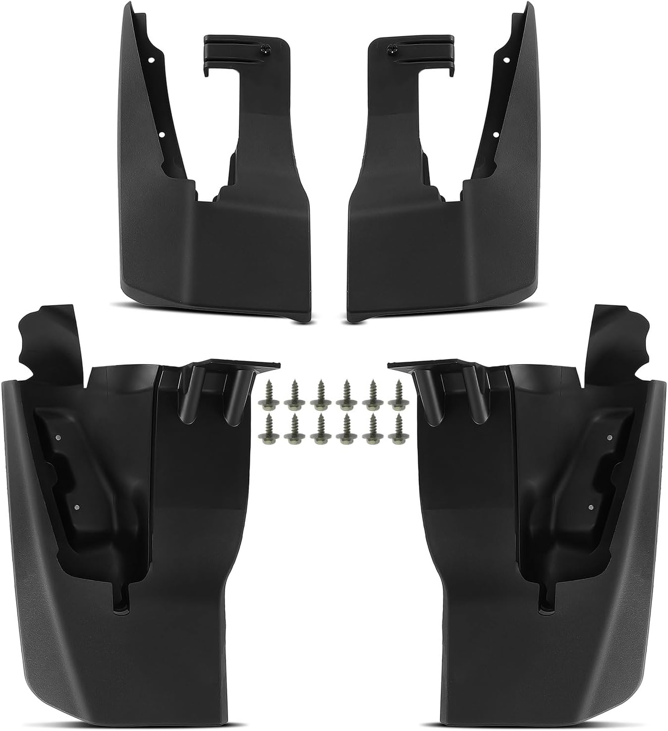 A-Premium Set of 4PCS Mud Flaps Splash Guards Mudguards Mudflaps with Hardware Kits Compatible with Mercedes-Benz Sprinter 2006-2017 & Volkswagen Crafter, SRW, Front & Rear (Driver & Passenger Side)