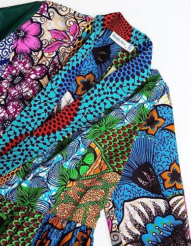 SHENBOLEN Women African Traditional Batik Print Long Sleeve Shirt Dashiki Casual Cotton Shirt3