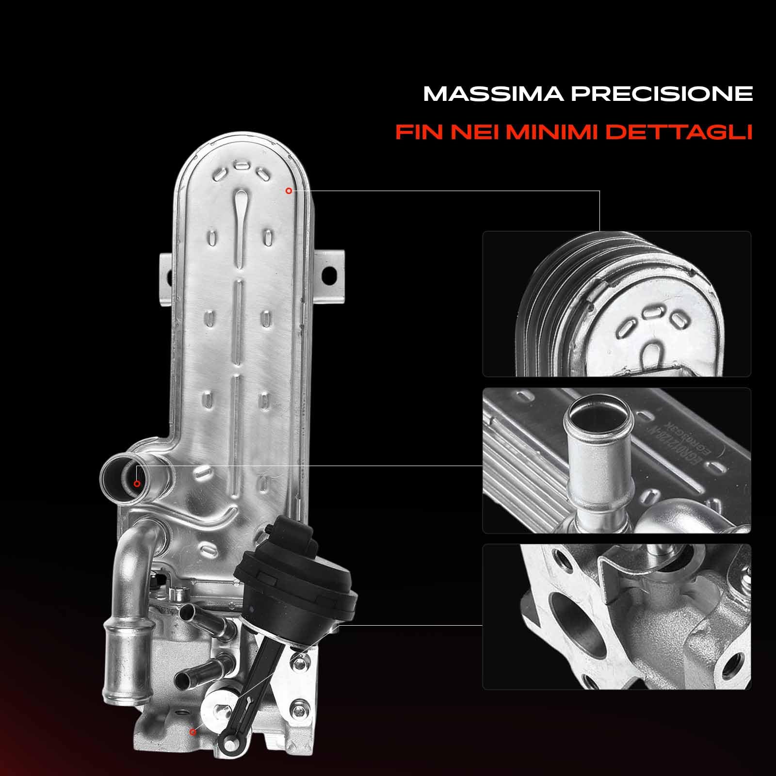 Frankberg ricircolo dei gas di scarico del radiatore della valvola EGR | Compatibile con: Altaea XL 5P5 5P8, T.o.u.r.a.n 1T1 1T2, A3 8P1, P.a.s.s.a.t 3C2, O.c.t.a.v.i.a II 1Z3