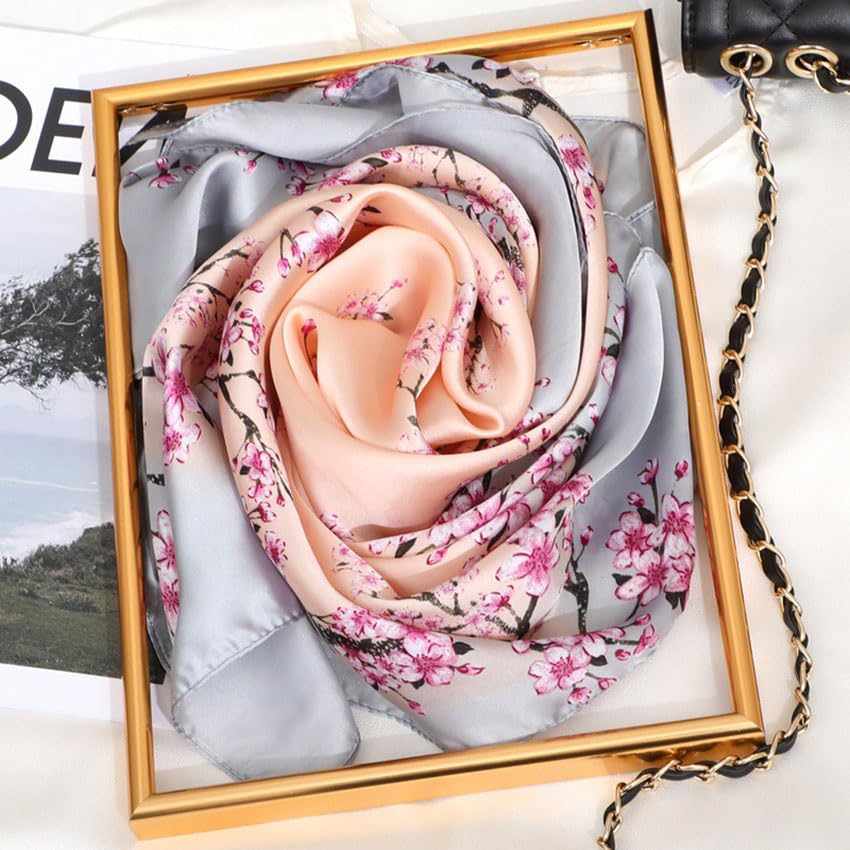 27.5-inch silky soft silk satin scarf bag hair towel gift3