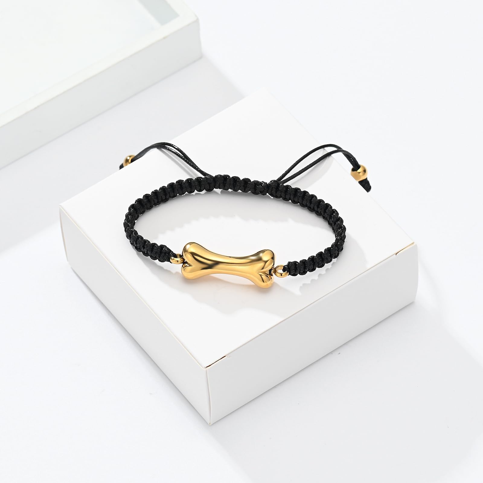 Braccialetto con urna di cane e urna ricordo di cenere, regolabile, corda intrecciata, urna per animali domestici, cenere, ornamenti per cani per uomo e donna