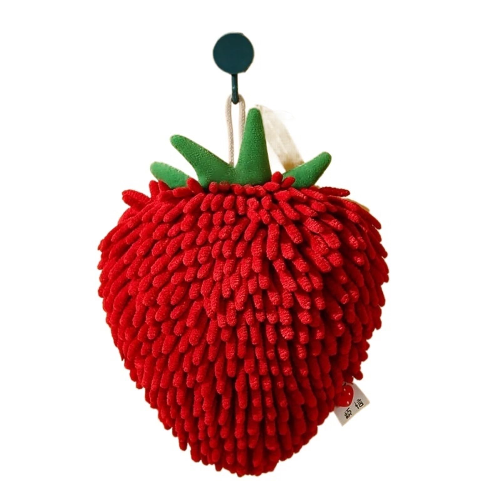 FGUJSUR Hand Towels 1pc Hand Towel For Kitchen And Bathroom Banana/Strawberry Shaped Hanging Washcloth Chenilles Cloths Soft Absorbent(Color2)