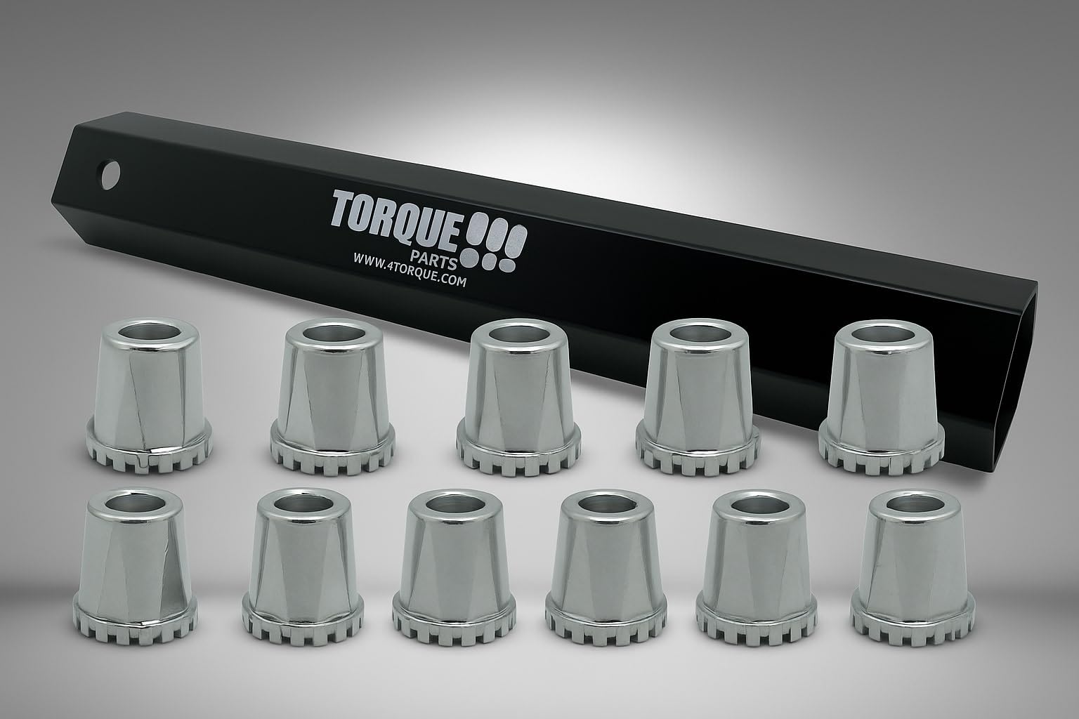 TORQUE Remover Tool Socket w/ 10 Pack Starlight Lug Nut Covers for Semi Truck 33 mm Lug Nuts (Universal Fit) for Volvo & Peterbilt & Kenworth & Mack & Freightliner Semi Trucks (TR10259)