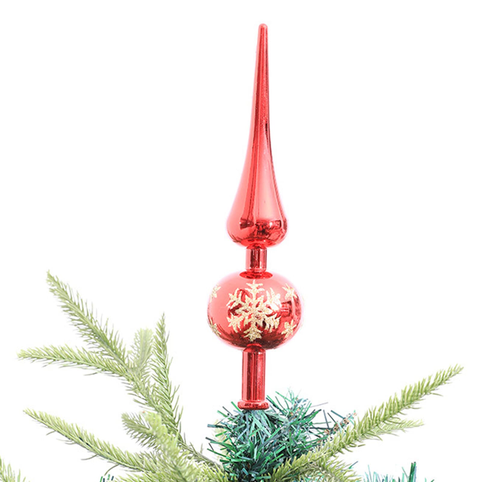 Eaglehg Red Christmas Tree Toppers, Finial Christmas Tree Ornaments, Classic Christmas Tree Ornaments, Season Decorations, Vintage Treetop Decor