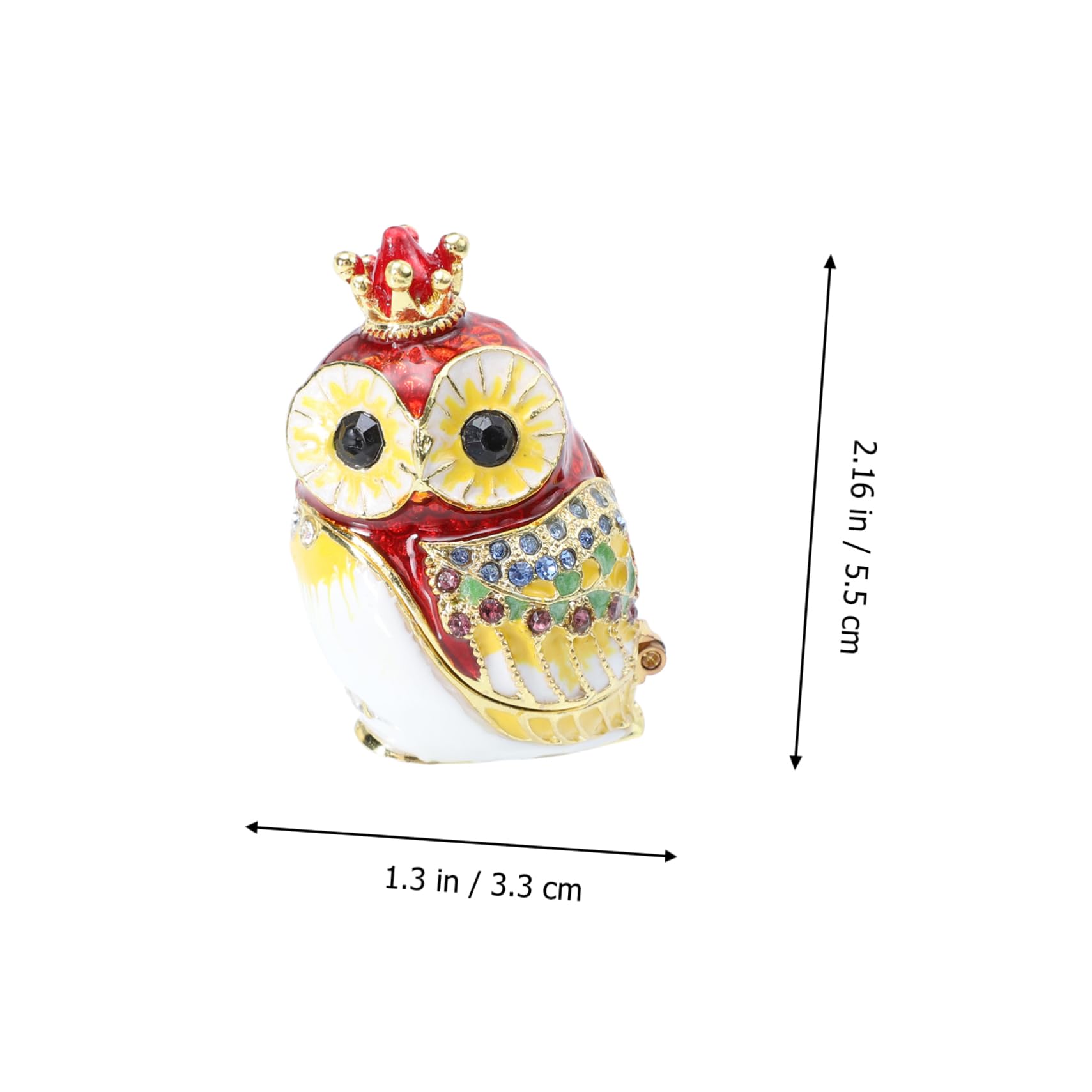 3 Szt. Crown Owl Shape Jewelry Box Praktyczny Organizer Biżuterię Pudełko Pierścionki i Kolczyki Idealny Święta Dekoracyjny Stojak Biżuterię