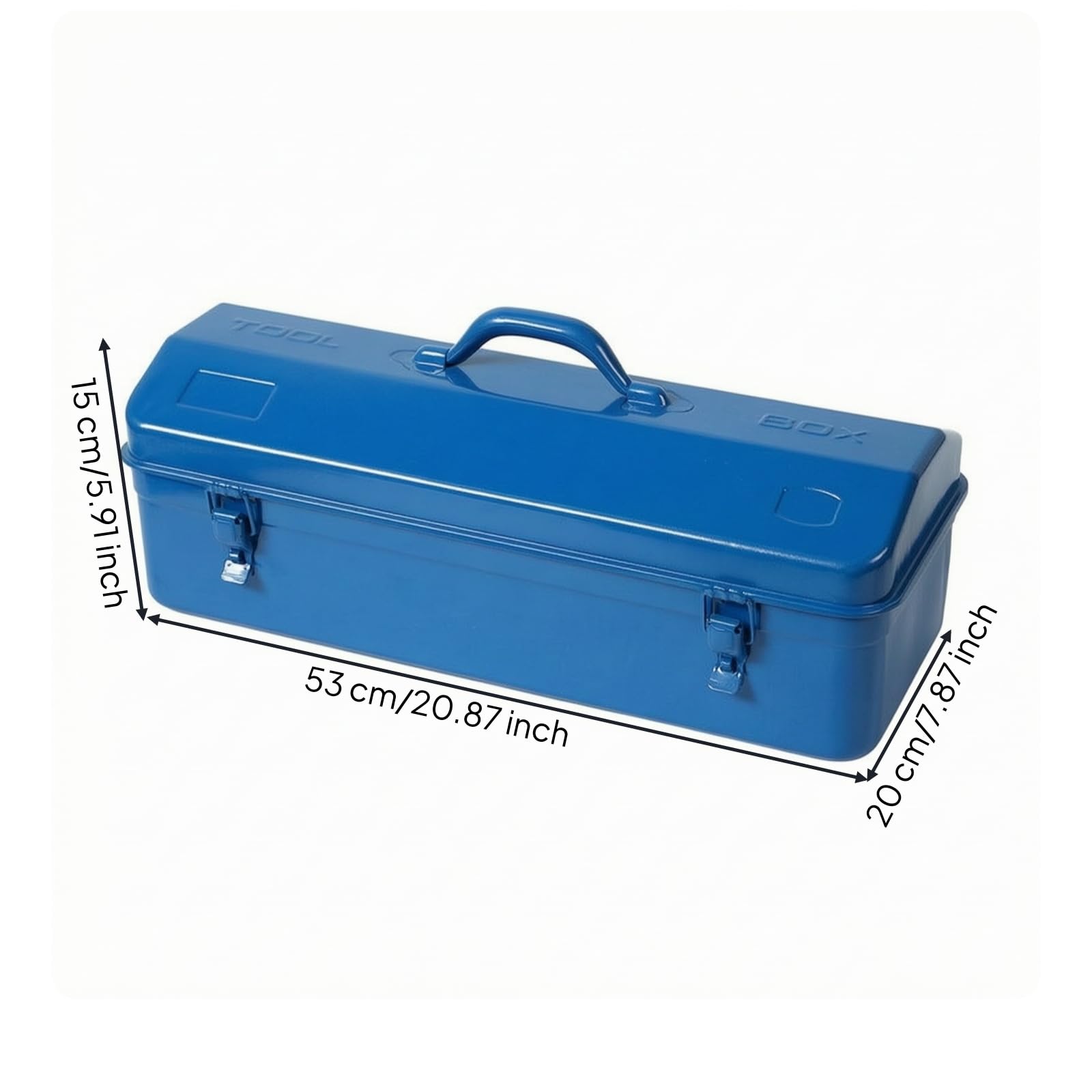 Gralara Caja Herramientas con Tapa | Recubrimiento Anticorrosivo Protector, Caja Herramientas Acero, Portátil, para Hogar, Garaje
