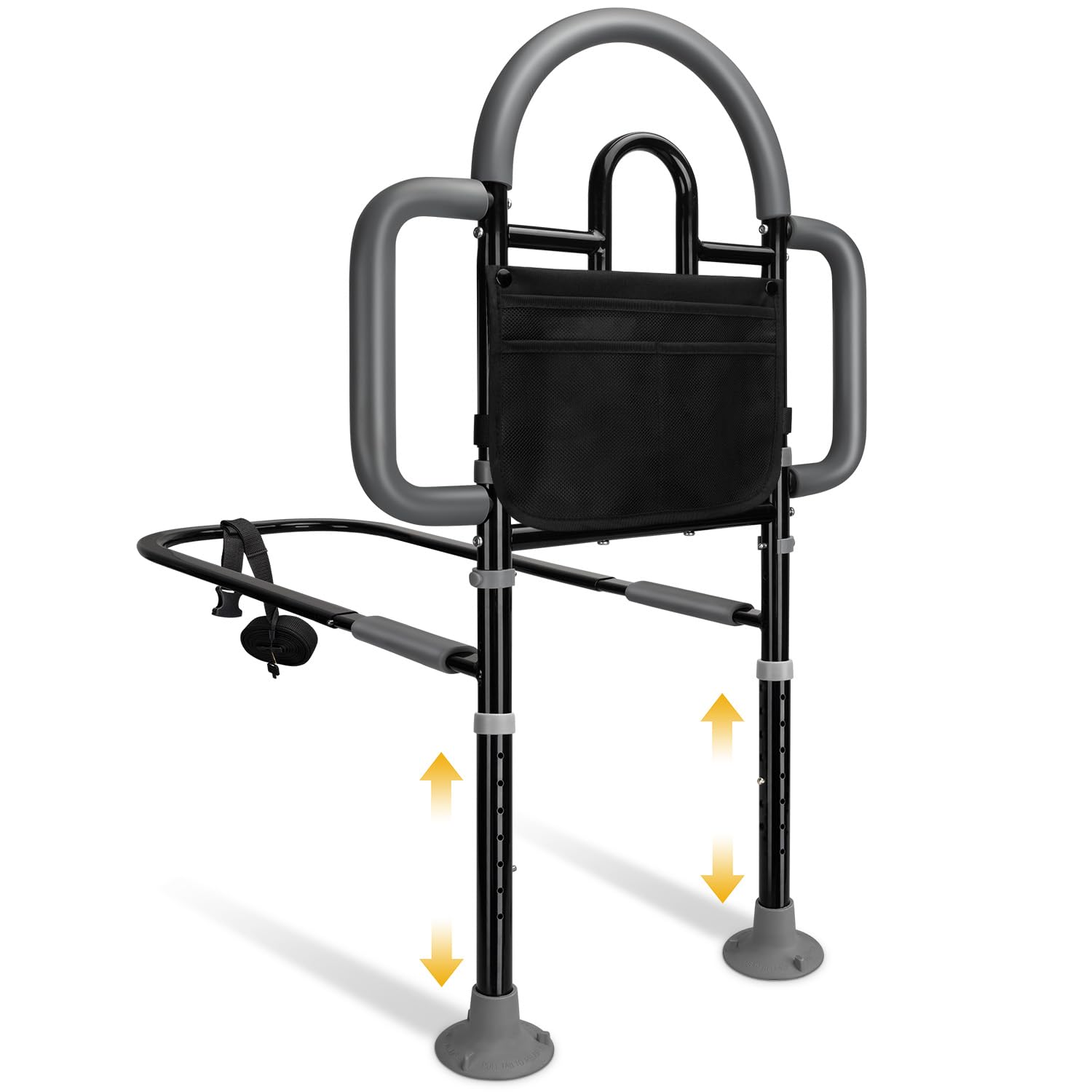 Photo 1 of EASYVAVA Bed Rails for Elderly Adults Safety, Adjustable Bed Assist Rail - Portable Bed Cane Supports 400 Lbs,ASTM Approved Bedside Safety & Stability for Seniors,for Bed Frames 14.57"-20.67"