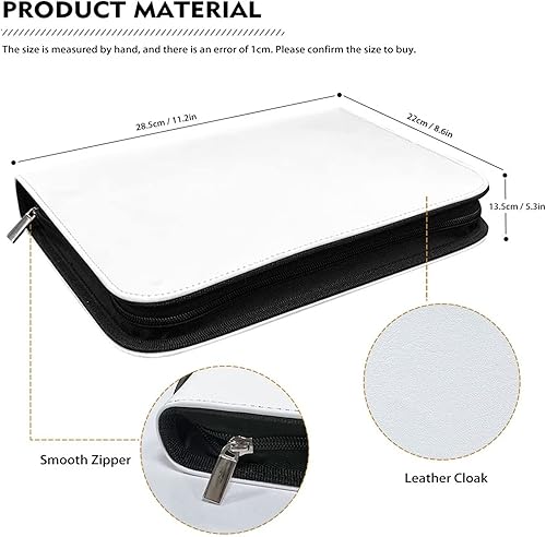 Miniatura 5 de Dremagia Music Cat Bible Cover, Cute Bible Covers for Women, Blue Bible Case, Zippered Bible Bag, Pu Leather Bible Protector Church Tote Bags with