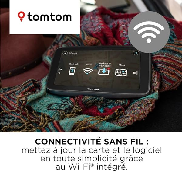 TomTom GPS Voiture GO Classic, 6 Pouces, Info Trafic, Essai des Alertes de Zones de Danger, Cartes EU, Mise à Jour Via WiFi, Fixation Reversible Intégrée - 3
