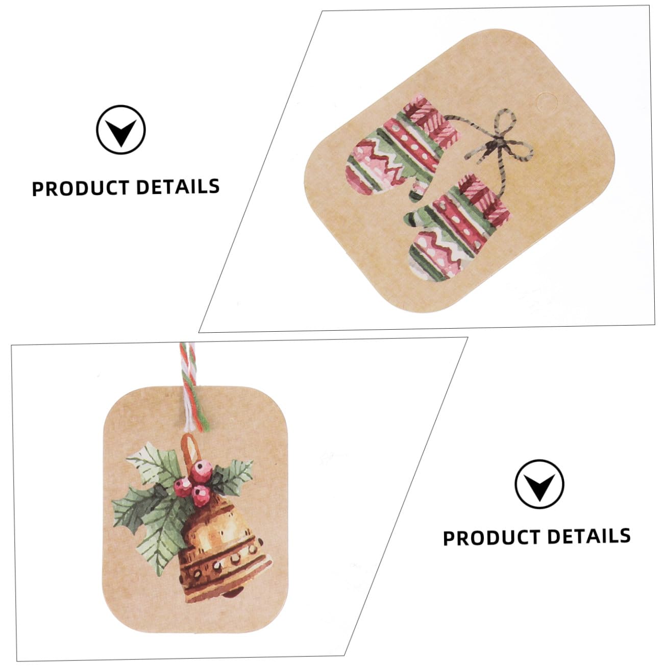 EXCEART 3 Sets Weihnachtsdeko-tags Seile Kraftpapier Karten Tags Für Geschenkverpackungen Weihnachten 250 Stück * 3