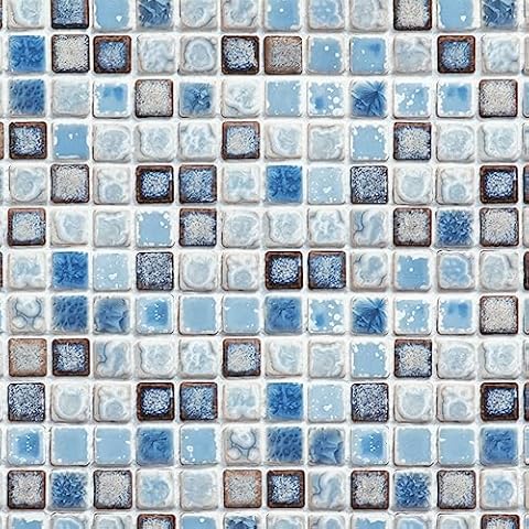 Hode Stickers Carrelage Bleu 40X500cm Cover