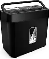 Fragmentadora de Papel 5 Folhas Corte Cruzado 4x30mm -Caxia de 8L Elétrica 110v/220v Triturador de Papel Compacto para Escritório em Casa - Segurança e Eficiência (220V)