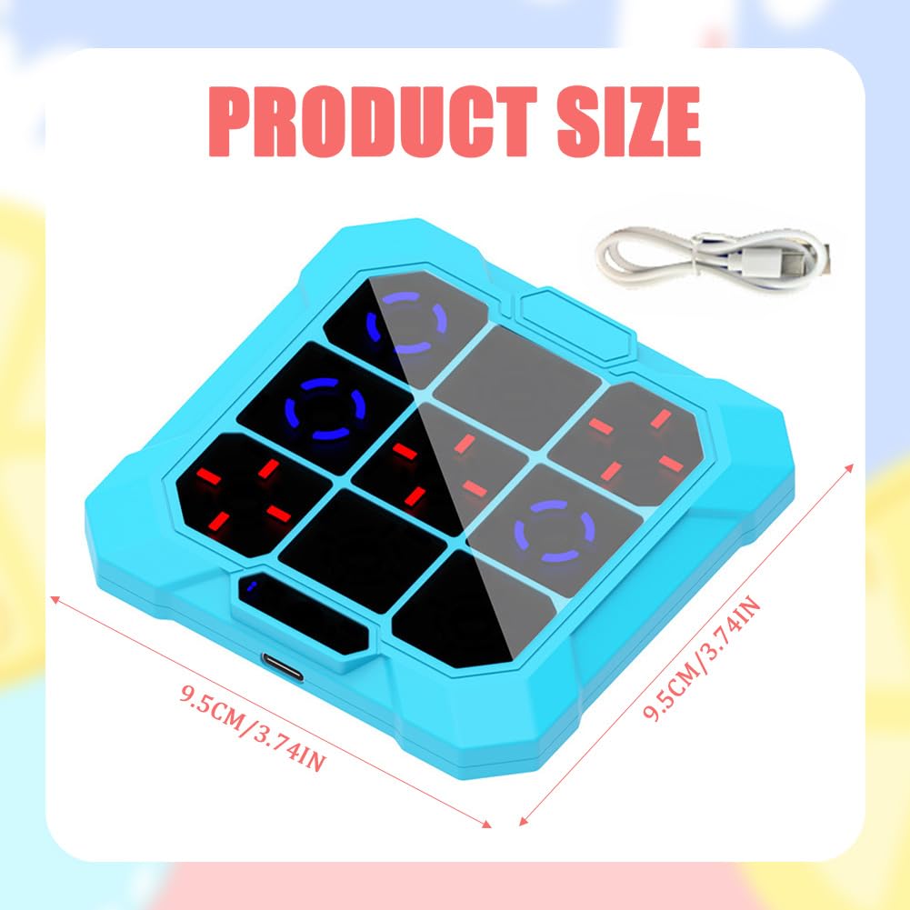 6-in-1 Electronic Tic Tac Toe Game, Rechargeable Handheld Noughts and Crosses Electronic Game with Silent Mode - Image 2