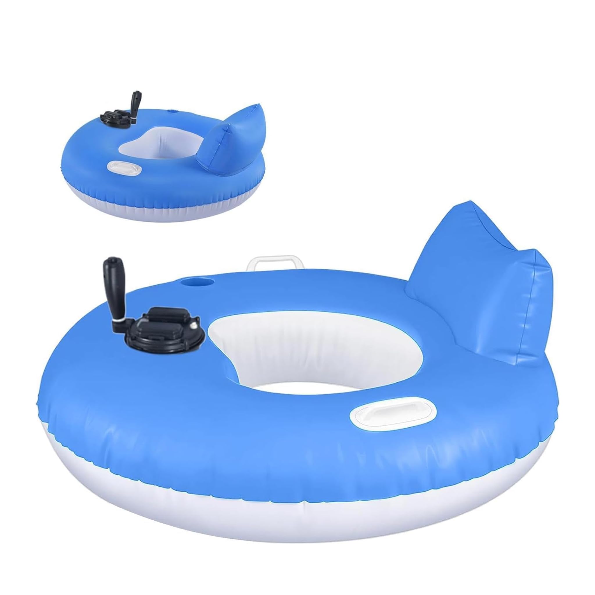 Electric Inflatable Pool Float, Motorized Lounge Chair with Joystick, Rechargeable Heavy Duty Swim Raft, Marine Grade Vinyl Tanning Bed for Adults, Perfect for Lake Beach Summer