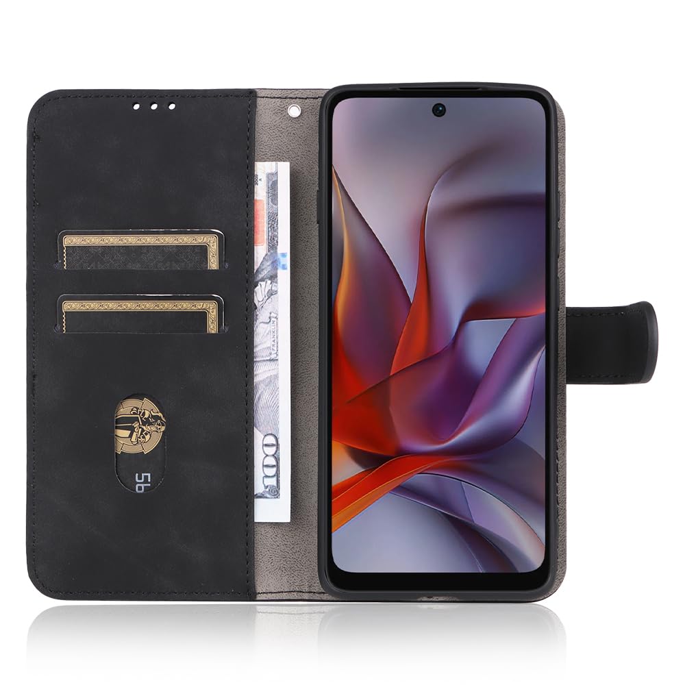 HAOYE Leder-Hülle Für Motorola Edge 60 Fusion – Klappcase Mit Standfuß & Kartenfächern
