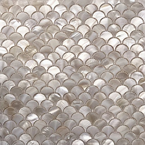 Genuine White Fish Scale Mother of Pearl Mosaic Tile for