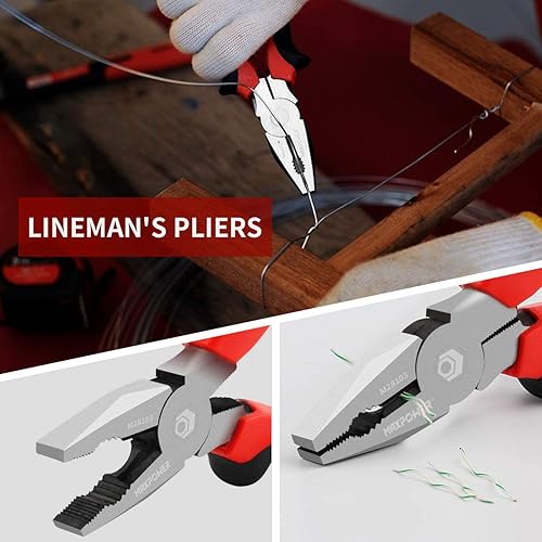 Miniatura 6 de MAXPOWER Caja de herramientas de plástico de 16 pulgadas y juego de llaves de alicates de 6 piezas