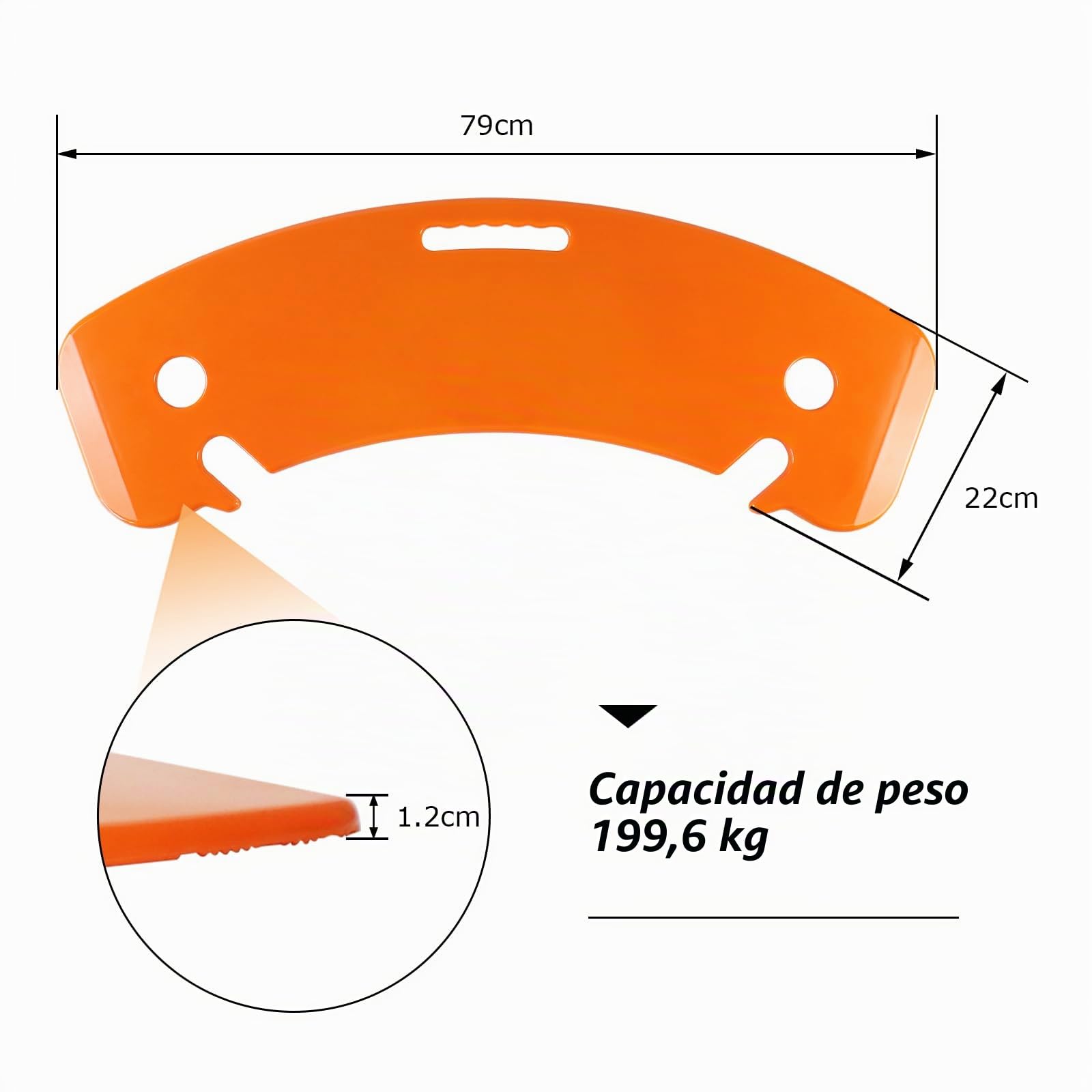 LOSCHEN Tabla de transferencia, deslizador de pacientes para la transferencia de pacientes o Handica de silla de ruedas a la cama, al inodoro, bañera, en el coche, muescas de mango de tabla