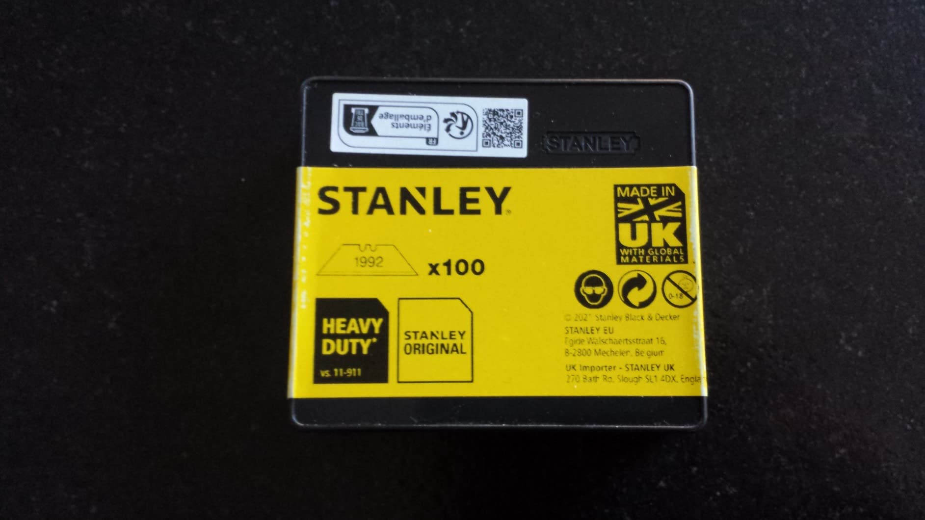 Stanley 1991 - 100 Lames De Couteau Trapézoïdal - Référence 1-11-911
