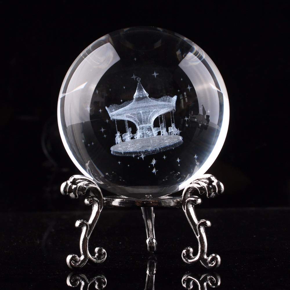Lensball fotografia kryształowa kula H 60 mm kryształowa przezroczysta kryształowa kula 3D grawerowana laserowo okrągła szklana kula feng shui sztuka dekoracja akcesoria prezenty urodzinowe dekoracyjna kryształowa kula