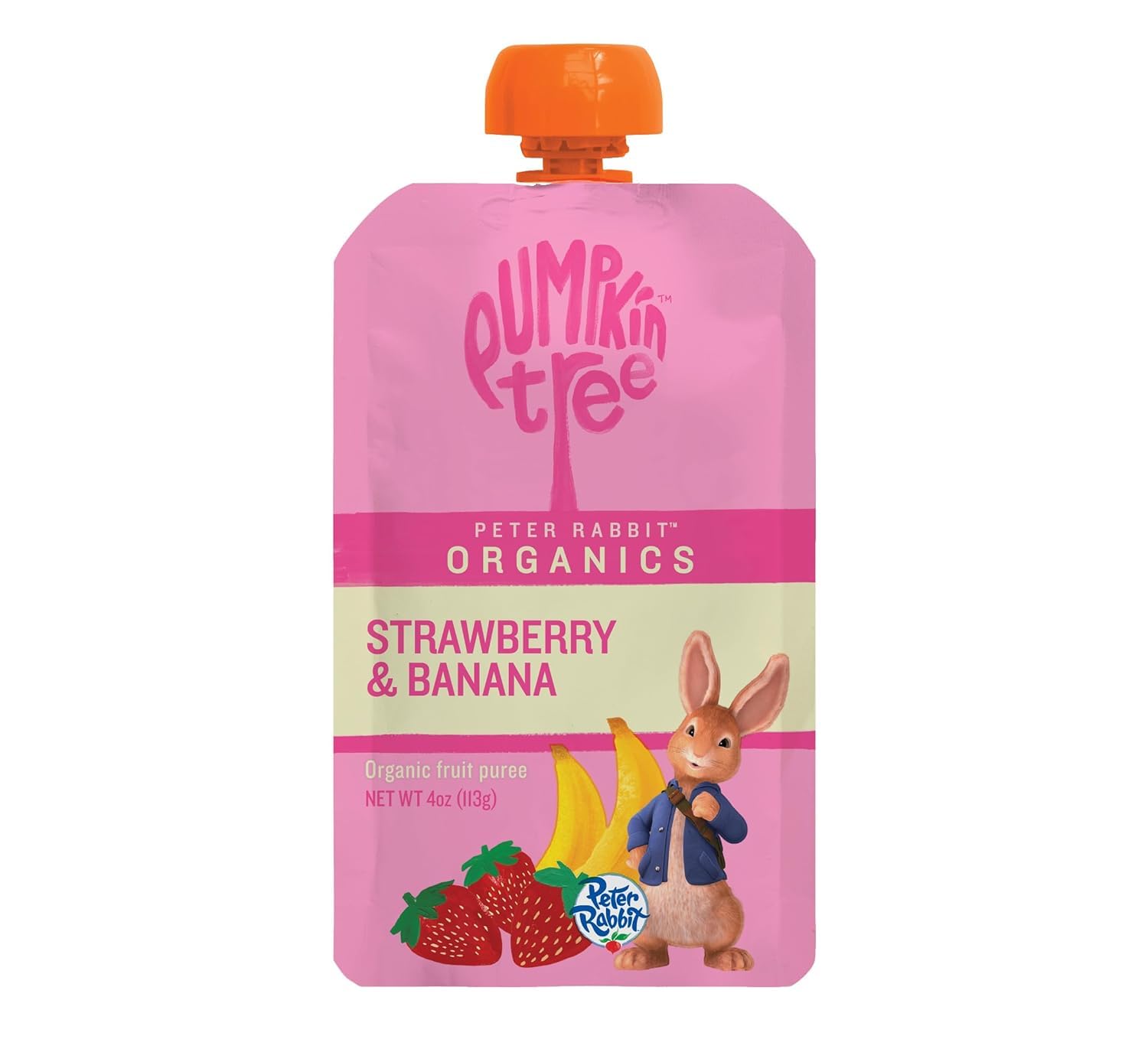 Pumpkin Tree Peter Rabbit Organic Strawberry Banana Pure Fruit Snack