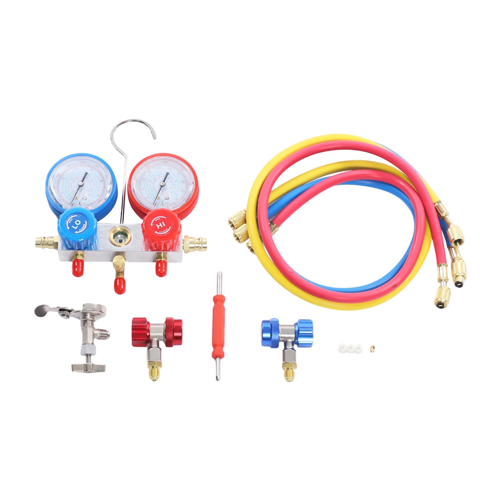Set di attrezzi per aria condizionata, refrigerante R134A, R410A, manifold, strumenti diagnostici AC, condizionatori d'aria