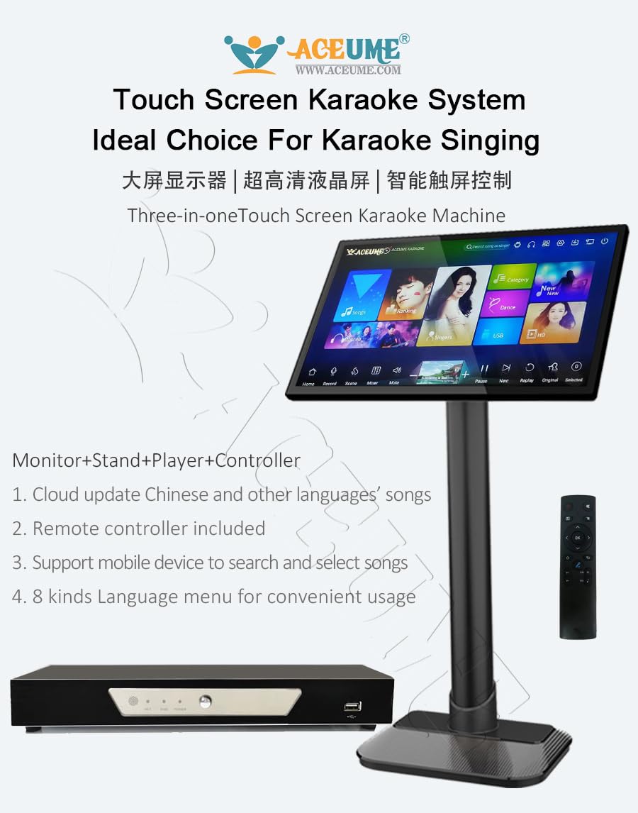 テレビ bomensongcun TSRV-5TB-19 HDD Touch Screen Karaoke Machine Chinese Songs