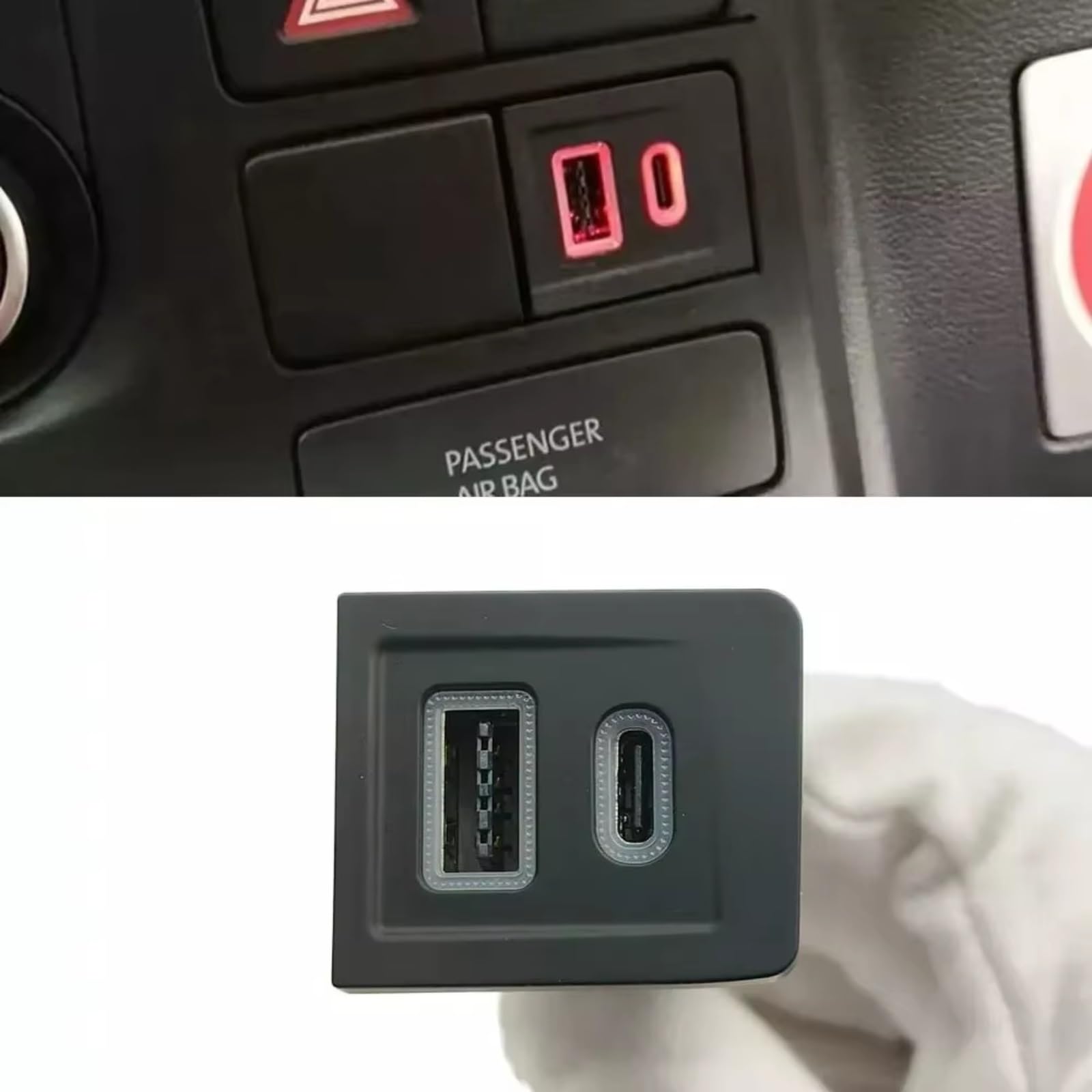 Console Centrale Porta USB Compatibile Con Per T5 Auto Caricabatterie PD Ricarica Rapida QC3.0 Presa Adattatore Ricarica Telefono Porta USB