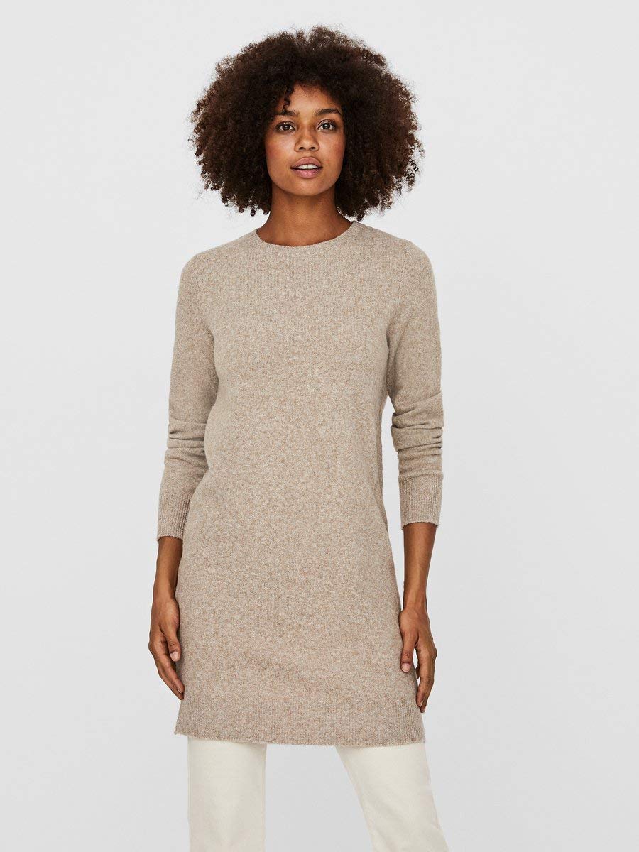 Vero Moda Vmdoffy Ls O-Neck Dress GA Noos Robe Femme