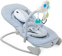 Cadeira Espreguiçadeira Chicco Balloon Regulavel Vibratória Azul - 79652390000