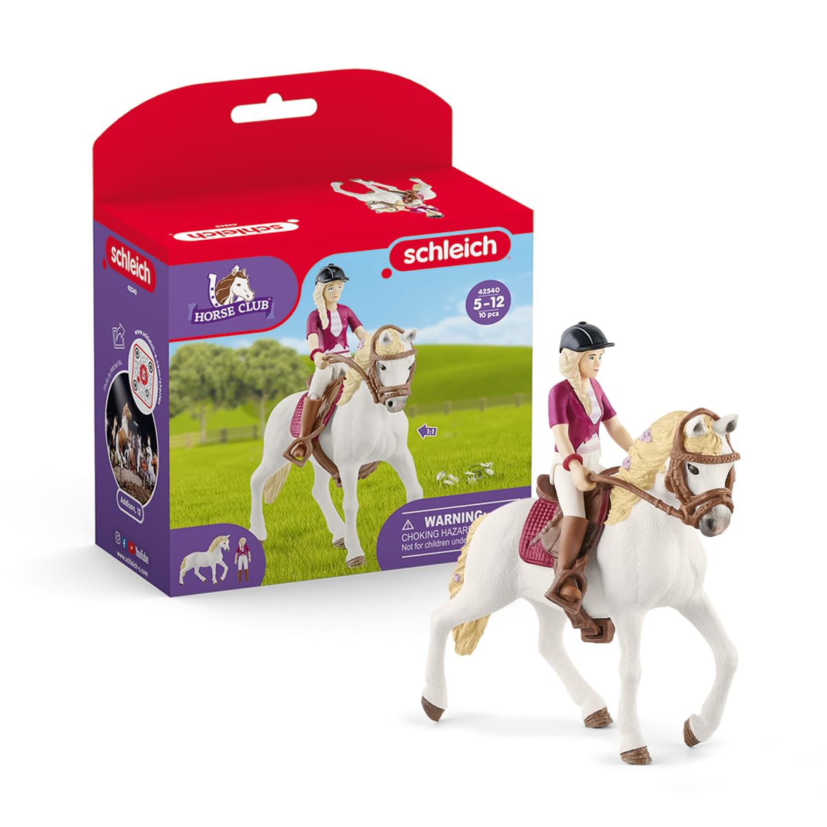 Schleich Horse Club, Horse Toys for Girls and Boys, Sofia and Blossom Horse Set with Rider and Horse Toy, Ages 5+ Sofia & Blossom