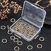 Beebeecraft 50Pcs/Box Twisted Open Jump Rings 18K Gold Plated Jump Rings Connectors 12mm for DIY Earring Bracelet Necklace