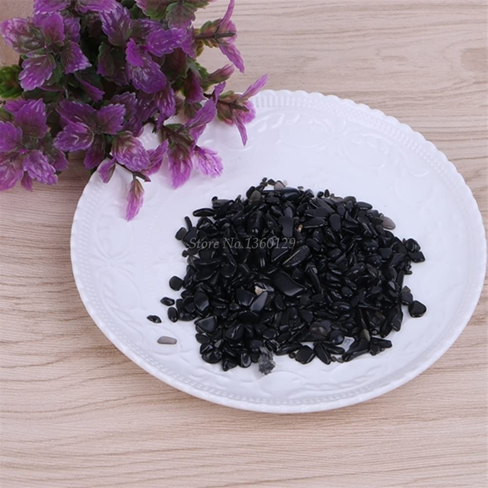 Natural Magic 50g Natural turmalina Negra Cristal s Grava Pulida decoración de Plantas de Acuario decoración de la habitación