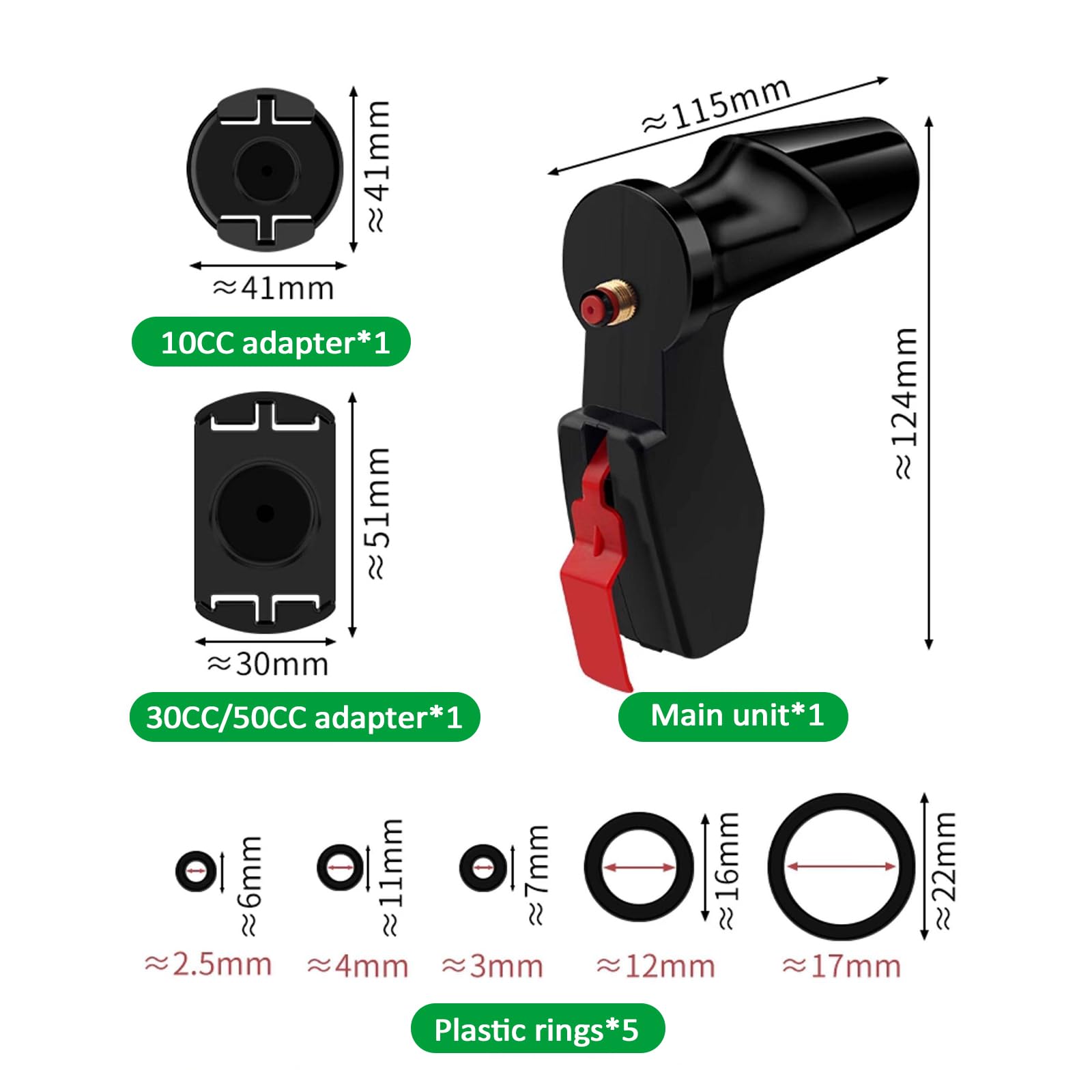 Pistola per colla elettrica, dispenser di precisione per resina UV, doppia presa, compatibile con adattatori da 10 CC e 30 CC/50 CC, ideale per pasta saldante e sigillante