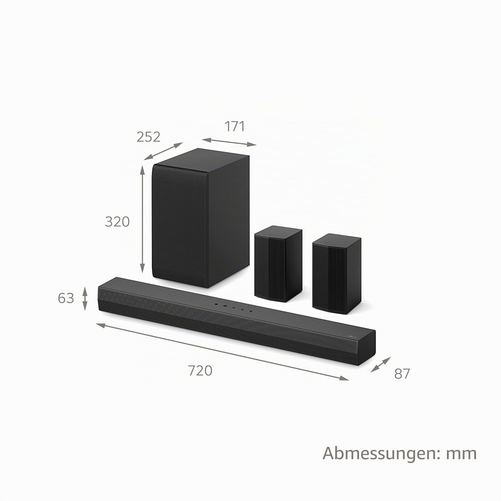 LG US40TR Bluetooth-Soundbar mit kabellosem Subwoofer und 4.1-K Surround Sound – Ansicht 2