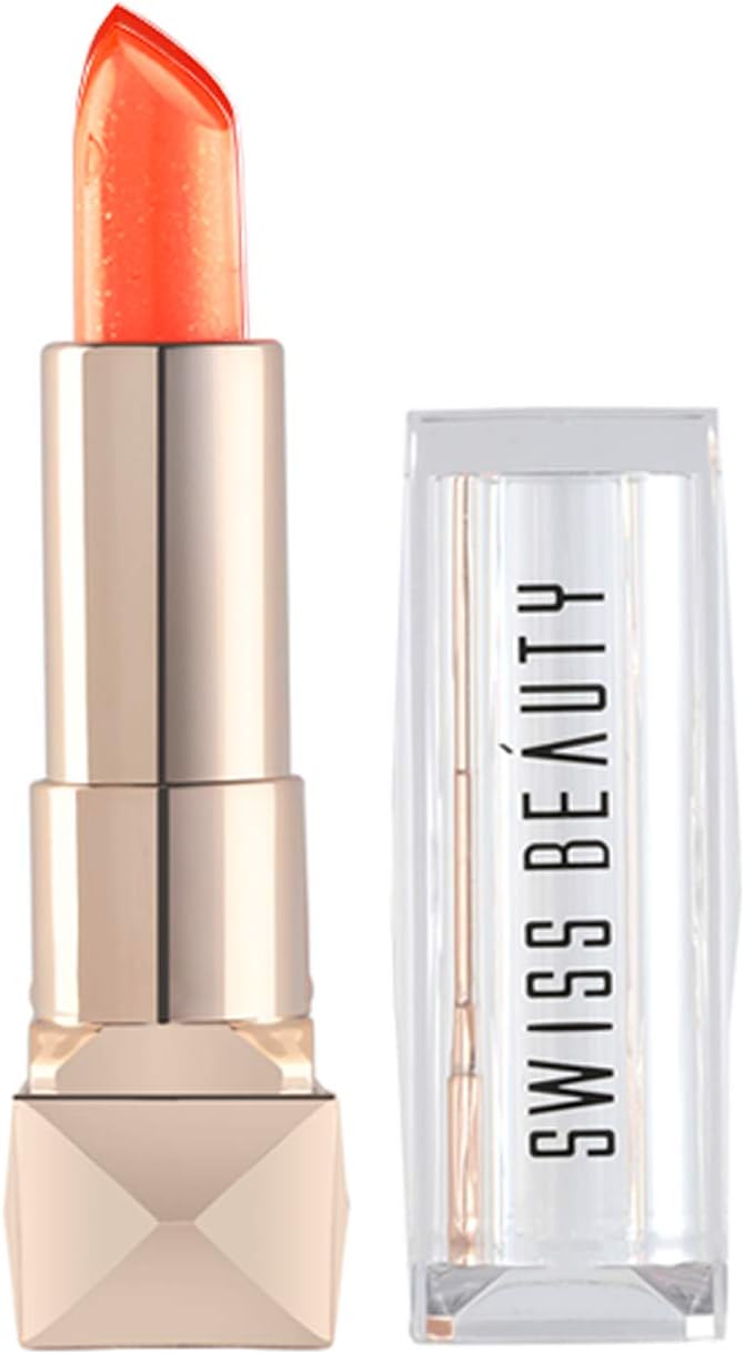 Swiss Beauty Glitter Color Change Gel Lipstick | Moisturising | Glossy Finish | Gives a Natural Colour | Lightweight | Shade-03, 3.6gm