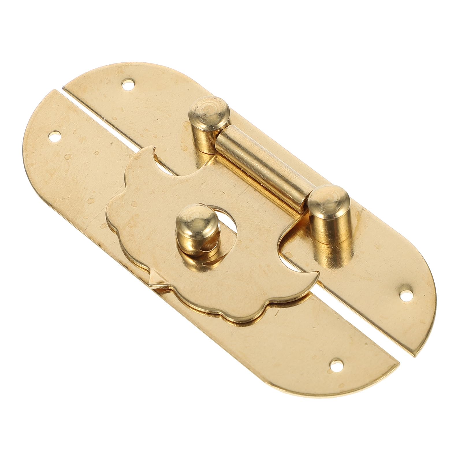 HAPINARY Antique Solid Brass Box Latch Hasp for Wooden Boxes Jewelry Case Buckle with Bright Copper Finish Suitable for Cabinet and Furniture Locks