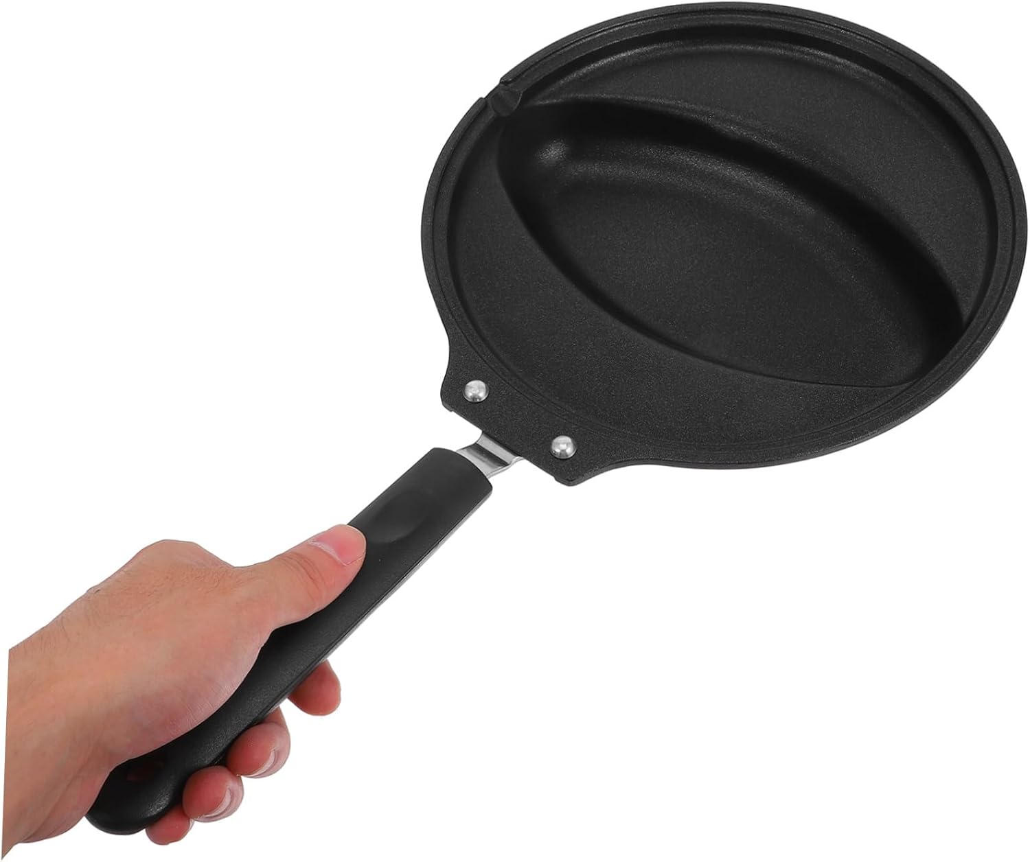VICASKY 1Pc Non Stick Frying Pan for Omelet Rice Omelette Mold Pan with Ergonomic Handle Cooking Black