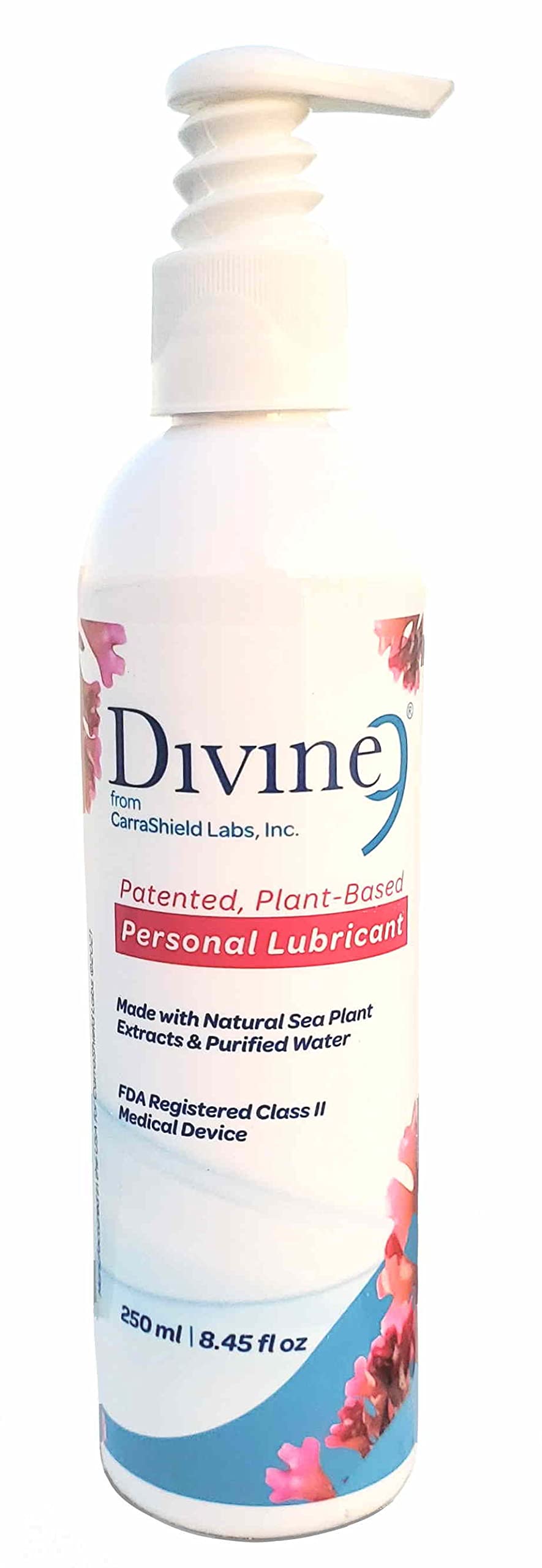 Divine 9 Personal Lubricant – Premium Water-Based Personal Lubricant from Sea Plants – for Sensitive Skin, Sensual Feel, Never Sticky – Latex Condom Safe – Glycerin & Paraben Free – 8.4 oz