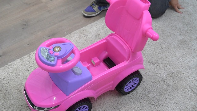 Coche 3 En 1 COSTWAY Con Música Y Luces – Correpasillo Plegable Para 12-36 Meses