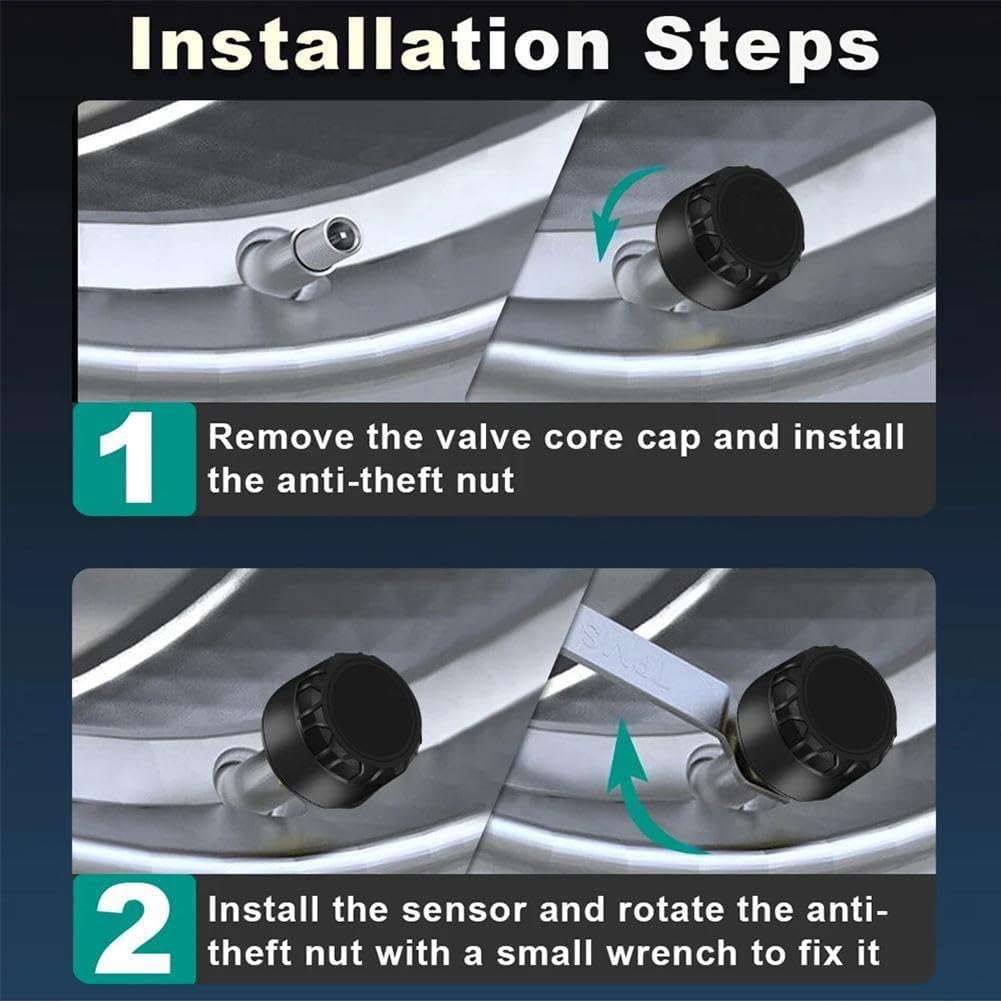 Système de surveillance de la pression des pneus de voiture Bluetooth TPMS externe pour système iOS capteur avec Android 2