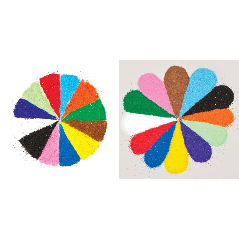 Pack De 8 Colores De Arena Fina Para Manualidades - 350g Por Bote, Ideal Para Arte Con Arena, Proyectos Escolares O Juegos Infantiles