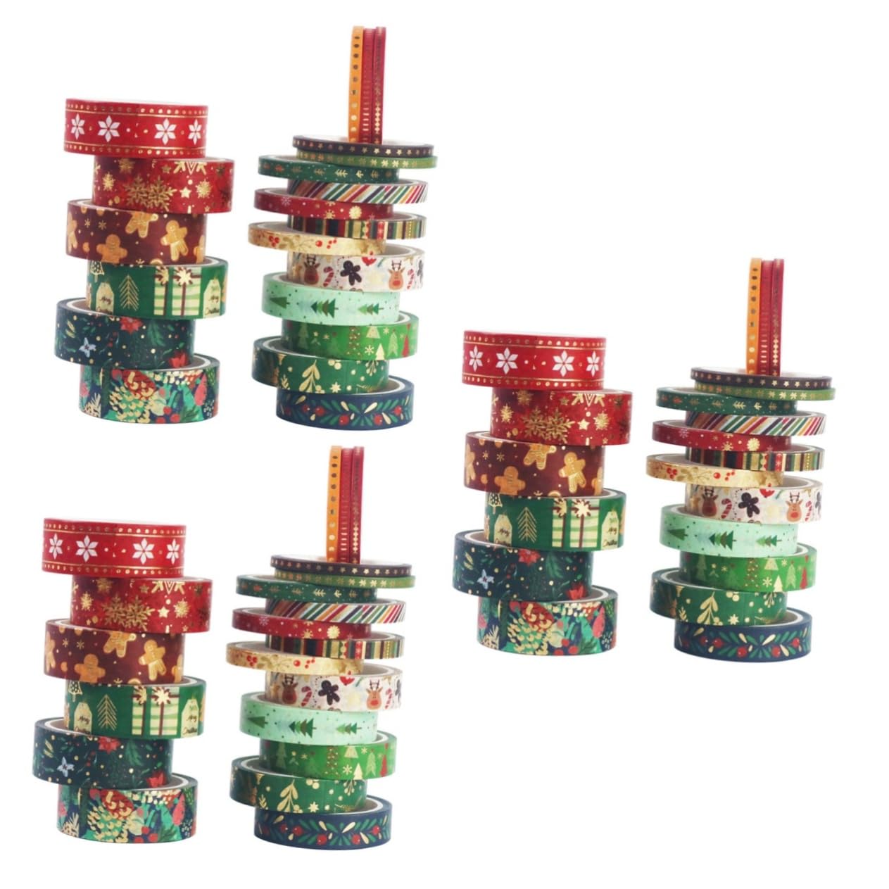 DOITOOL 3 Sätze Weihnachtsdesign Washi Tapes Dekorative Klebebänder Für Notizbücher Diy Projekte Und Geschenkverpackungen Festliche Aufkleber Für Kreative Bastelideen 21 Rollen * 3