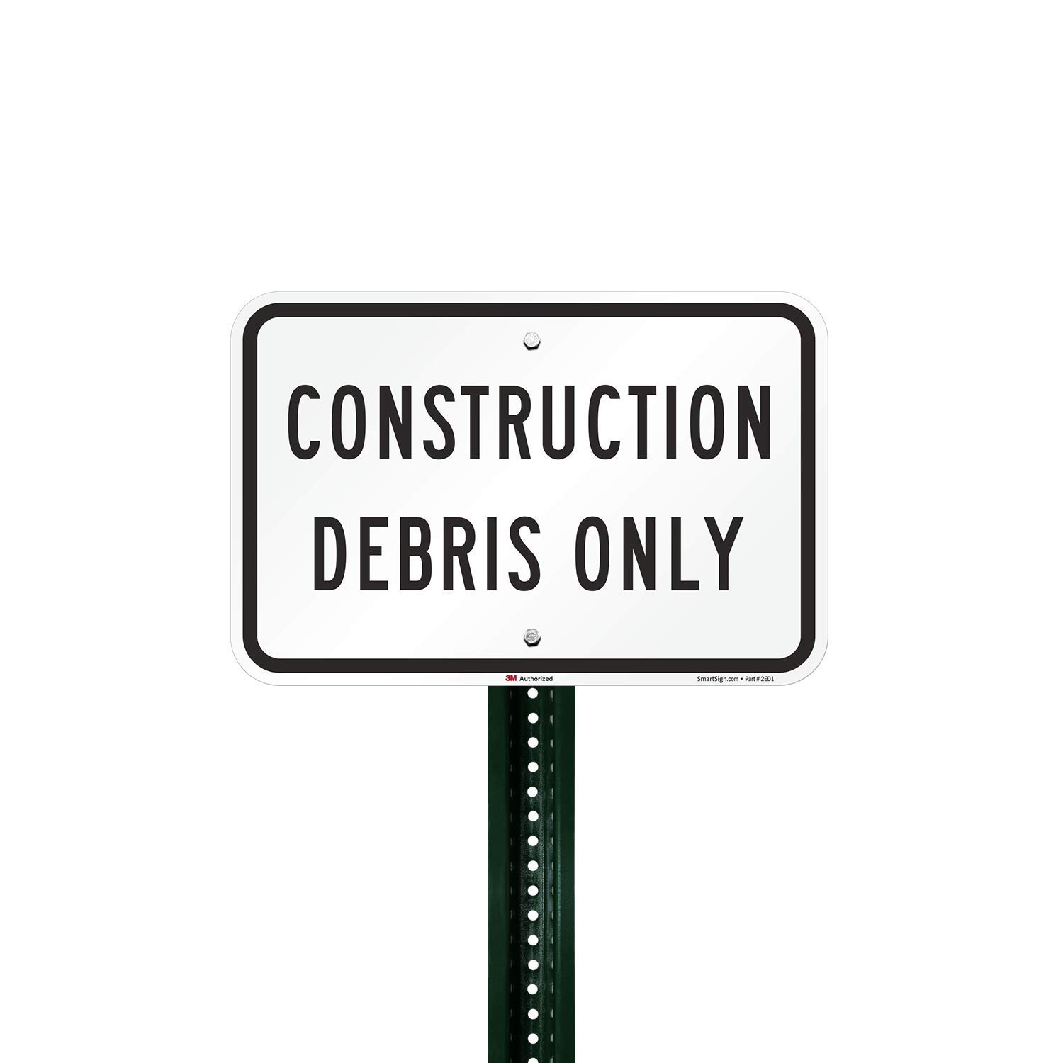 SmartSign Schild "Construction Debris Only", 30,5 x 45,7 cm, reflektierendes Aluminium in 3M-Qualität