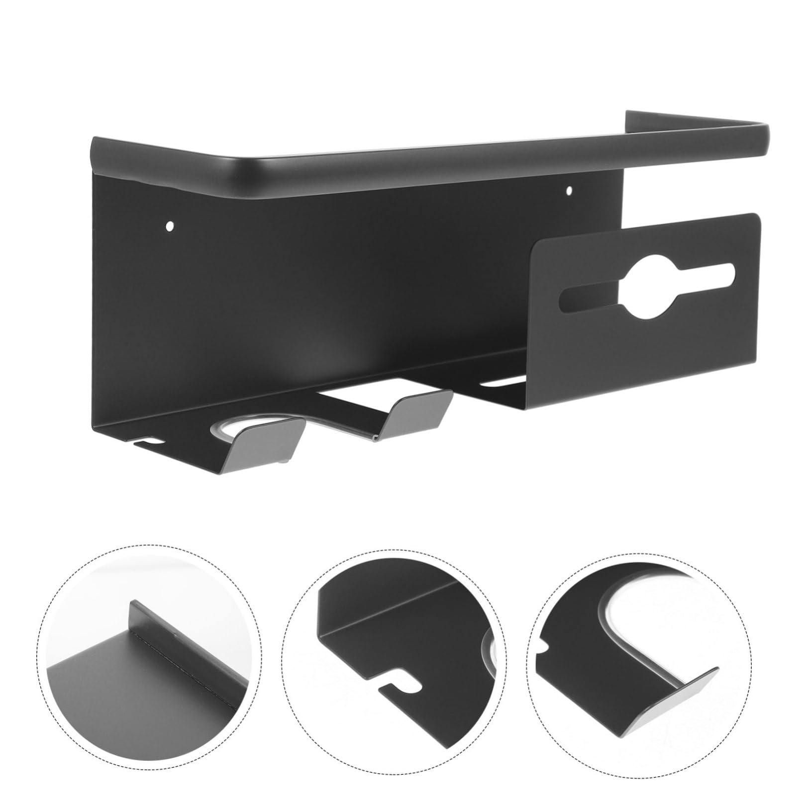 Alipis Supporto Per Asciugacapelli Da Parete Elegante Porta-attrezzi in Acciaio Per Facile Da Installare Supporto Per Asciugacapelli Da Bagno