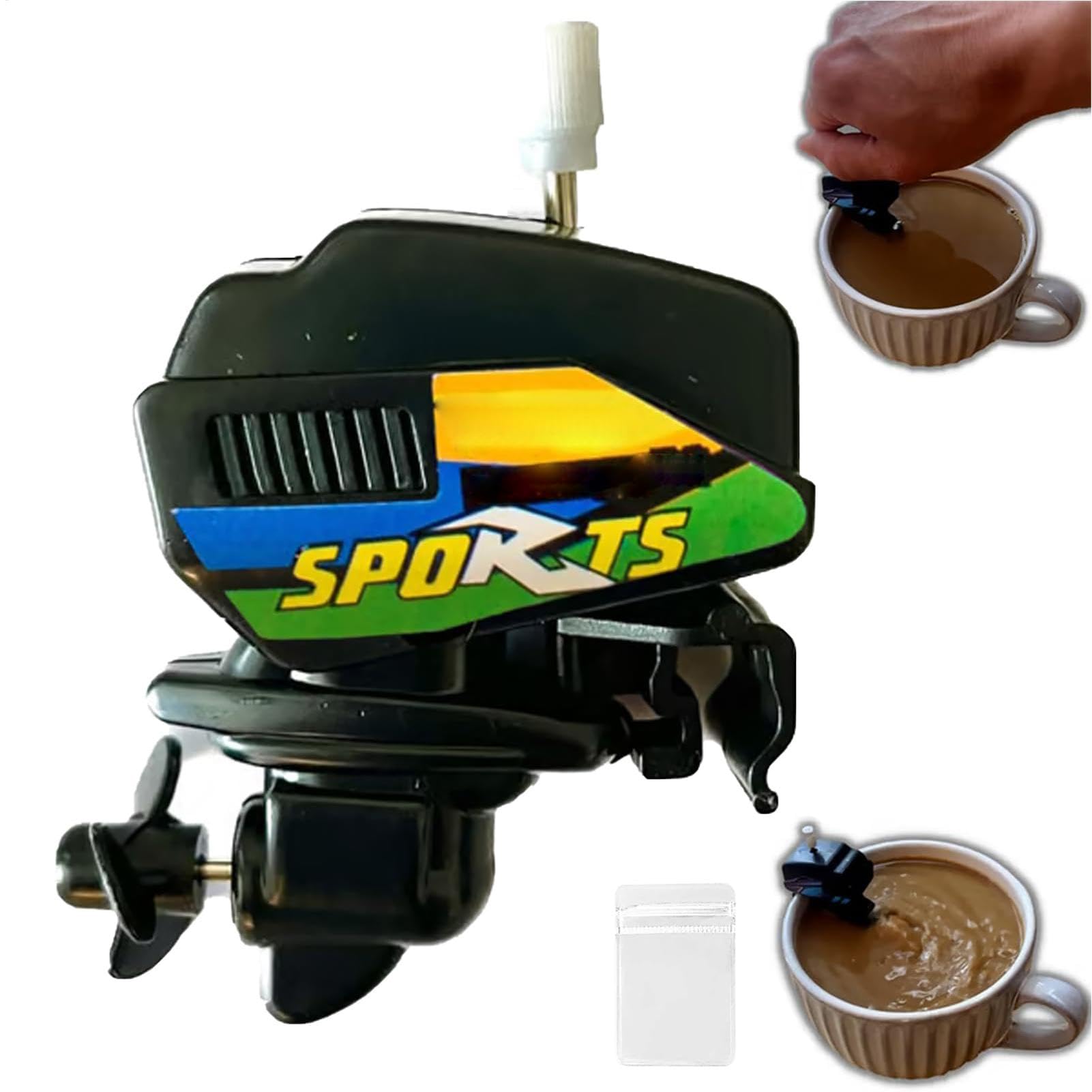 Boat Motor Coffee Stirrer | 6.5cm Außenbordmotor Kaffee Rührstäbchen | Außenbordmotor M-ini Bootsmotor Kaffeemixer Neuheit Getränkerührer | Kreative Bootsmotor Kaffeemaschine Kaffee Gadgets