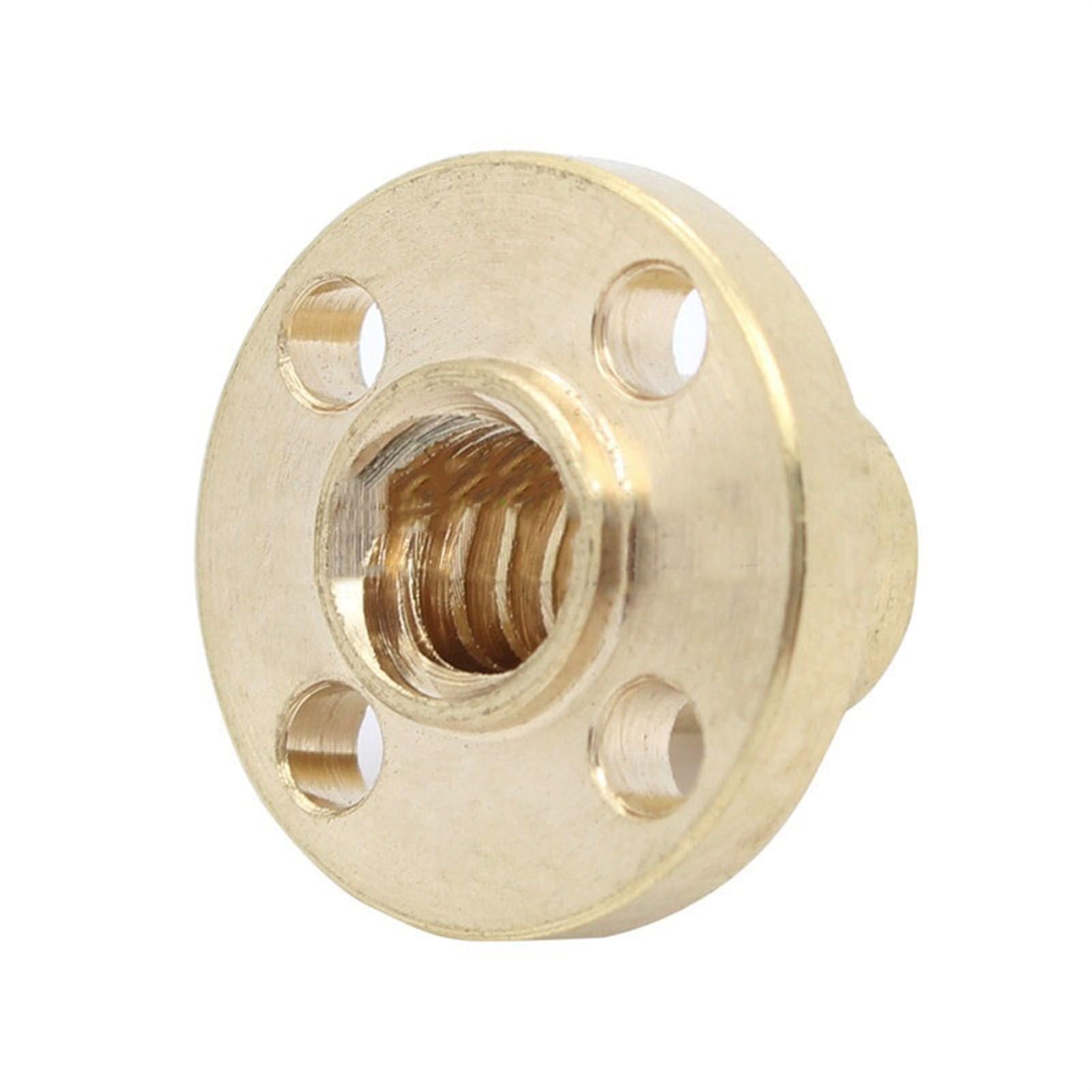 ELLANA Threaded Backlash 6pcs T8 Lead Screw Brass Round Flange Nut 8mm Trapezoidal Screw Rod Nut TR8x1 TR8x2 TR8x4 TR8x8 TR8x10 TR8x12 TR8x14 Nut Screw trapezoidal (Size : TR8x1)