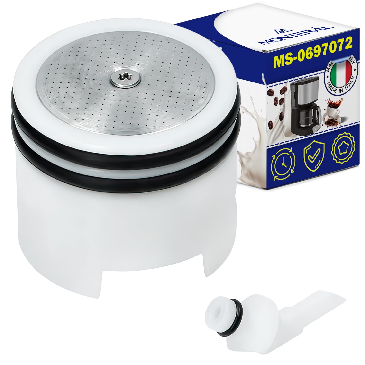 MONTERAL Pistone di Espulsione del Blocco di Fermentazione per Macchina Caffè con Codice Originale MS-0697072 per Krups - MADE IN ITALY - Garanzia di 10 Anni